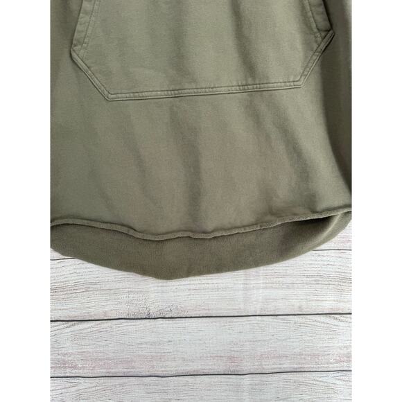 ALL SAINTS Xonda Full Zip Hoody Dress Womens Medium Olive Green Rough Hem - Picture 13 of 15